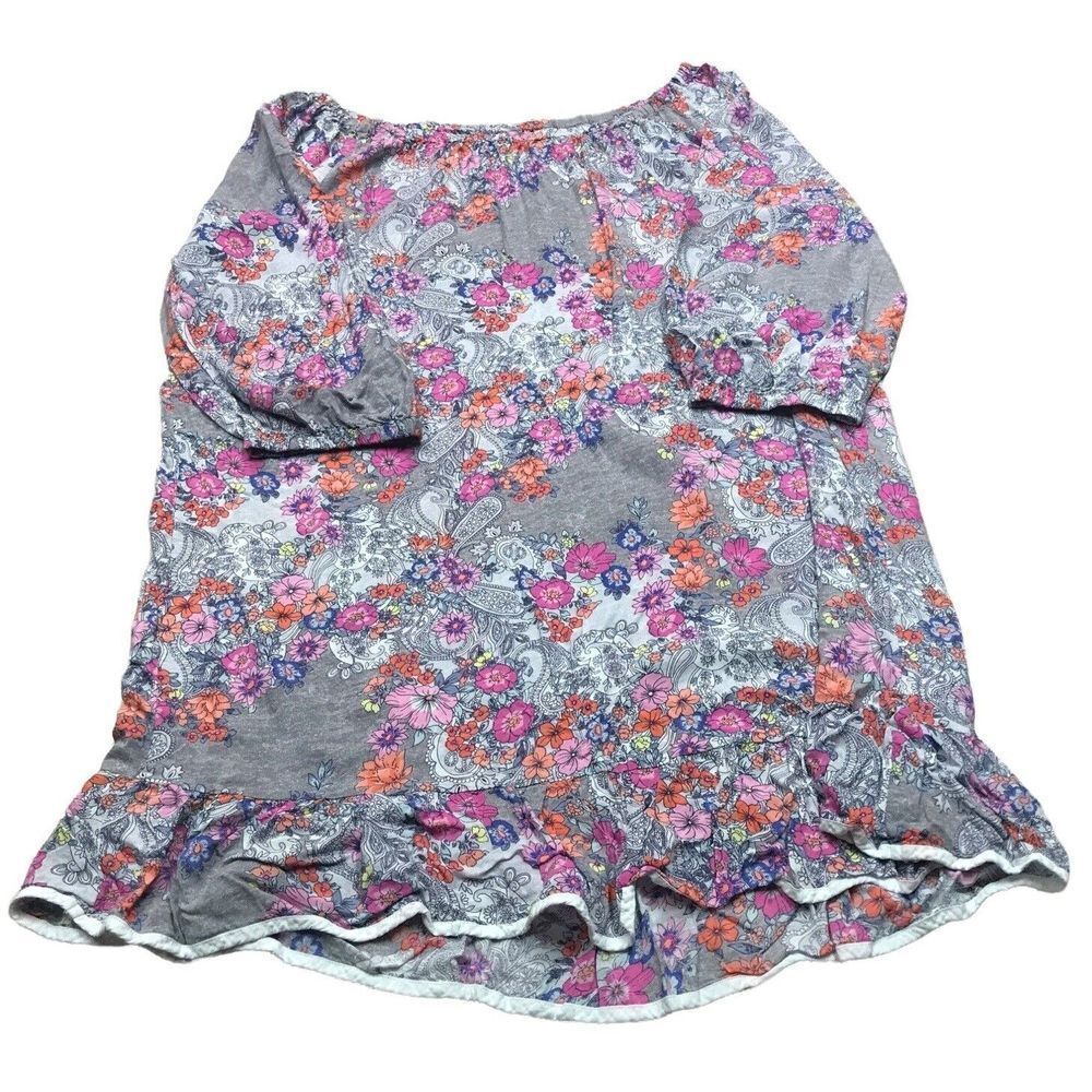 Layla flowers paisleys blouse very light weight‎ comfortable womens size large